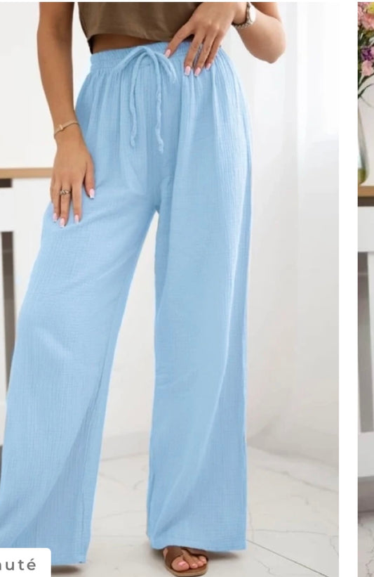 Pantalon en pré commande en gaze de coton
