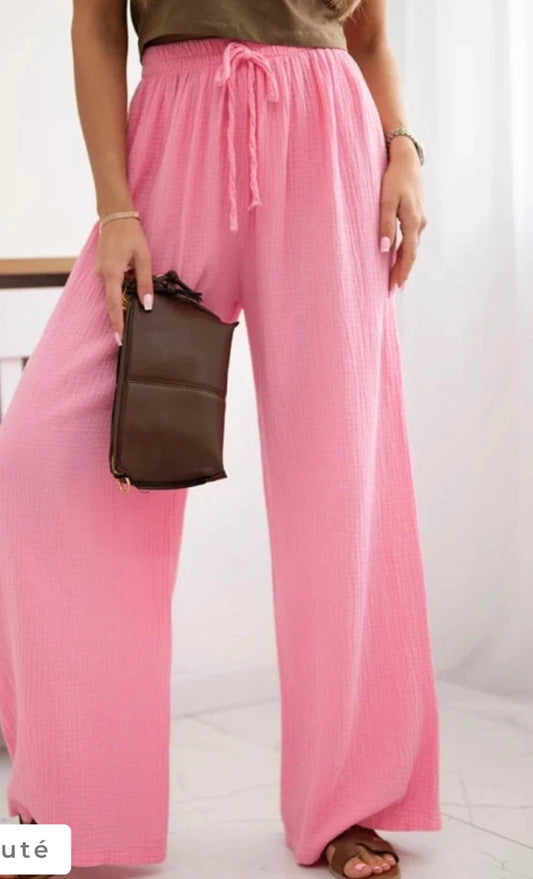 Pantalon en pré commande en gaze de coton