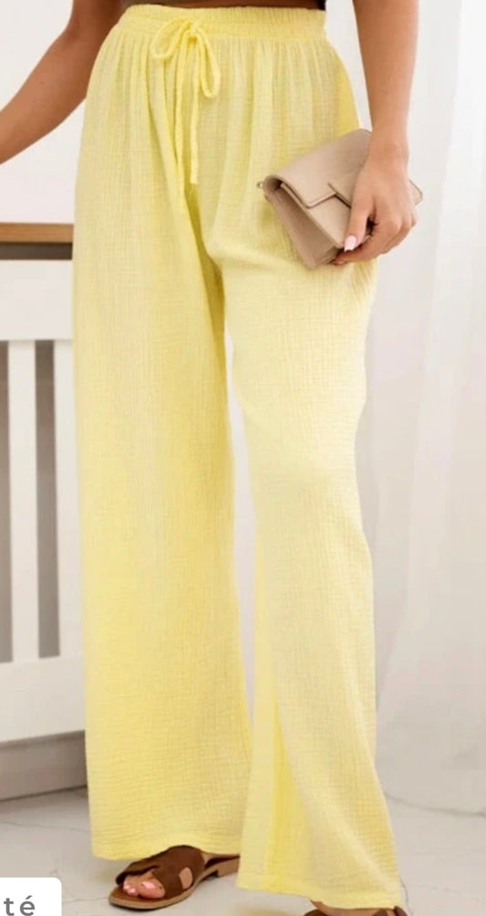 Pantalon en pré commande en gaze de coton